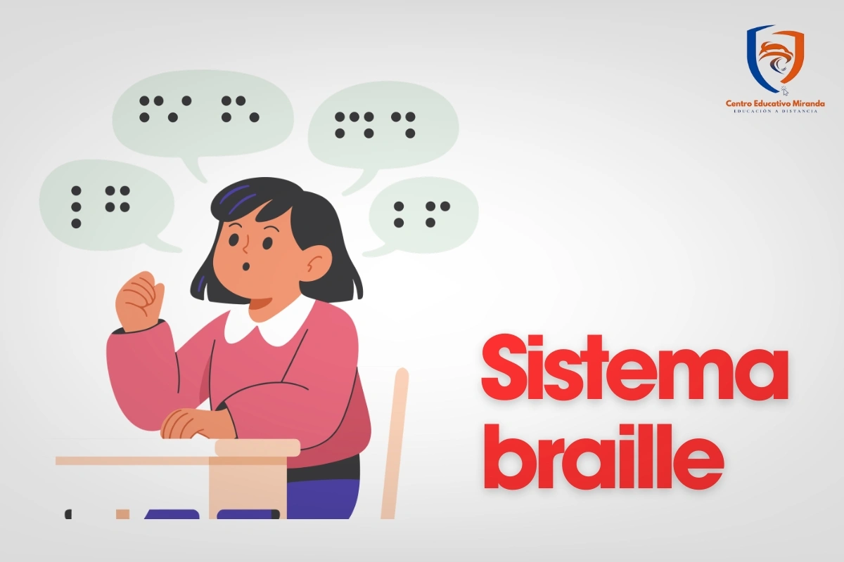 Esquema visual del cajetín braille con sus seis puntos en relieve organizados en dos columnas verticales