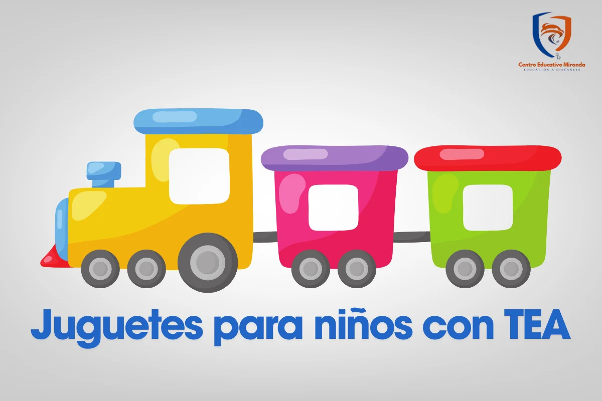 Niño con TEA explorando bloques de construcción geométricos y juguetes sensoriales sobre una mesa